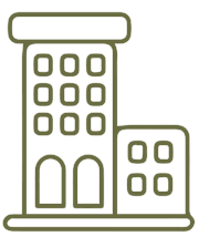 Hotel verde oliva delgado