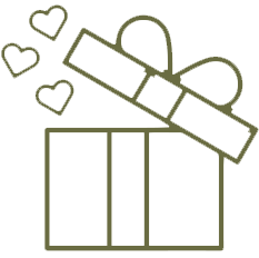 Regalos verde oliva delgado